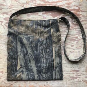 Handmade Trebark Camo Crossbody Tote Bag